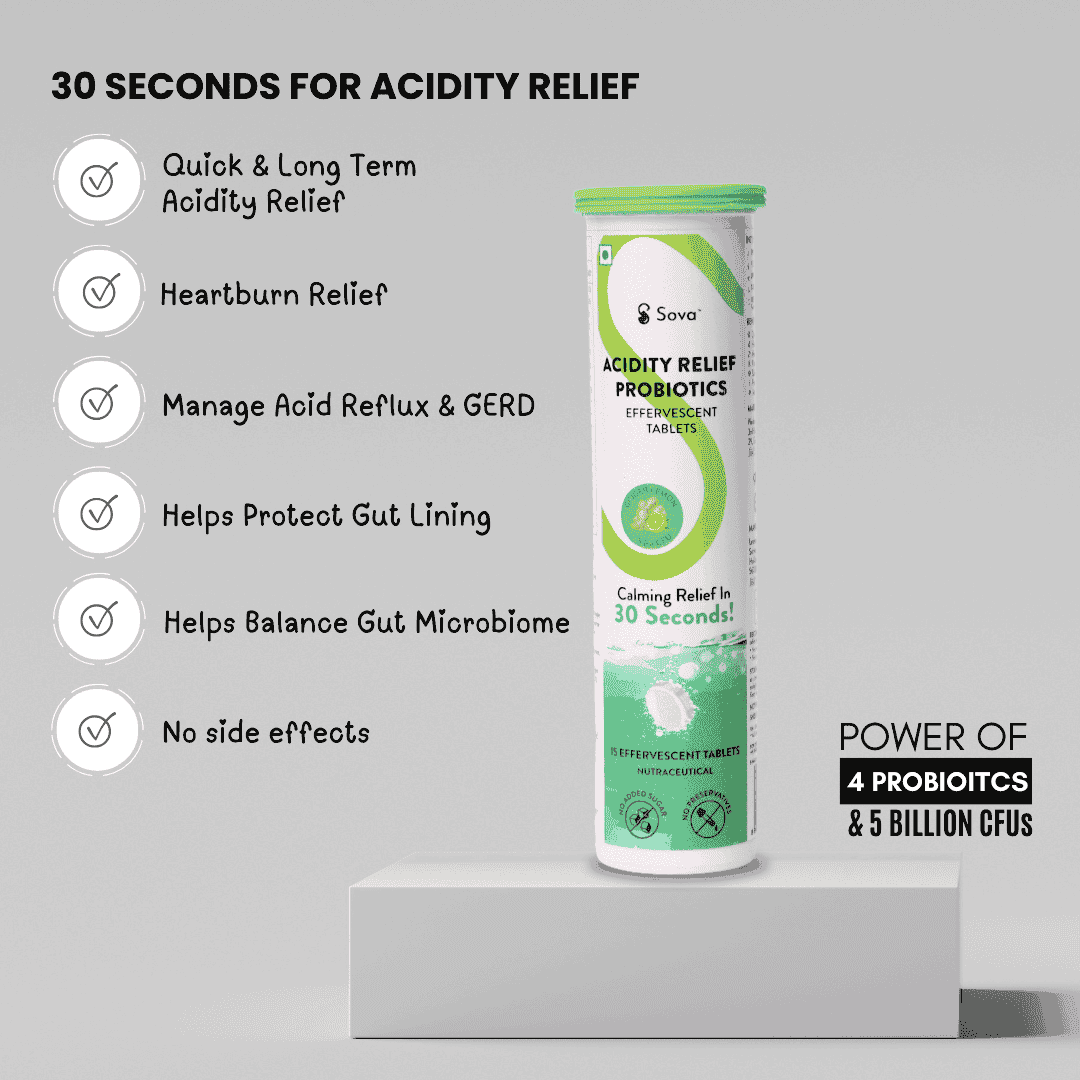 Acidity Relief Probiotics Effervescent Tablet | 30 Seconds Acidity Relief
